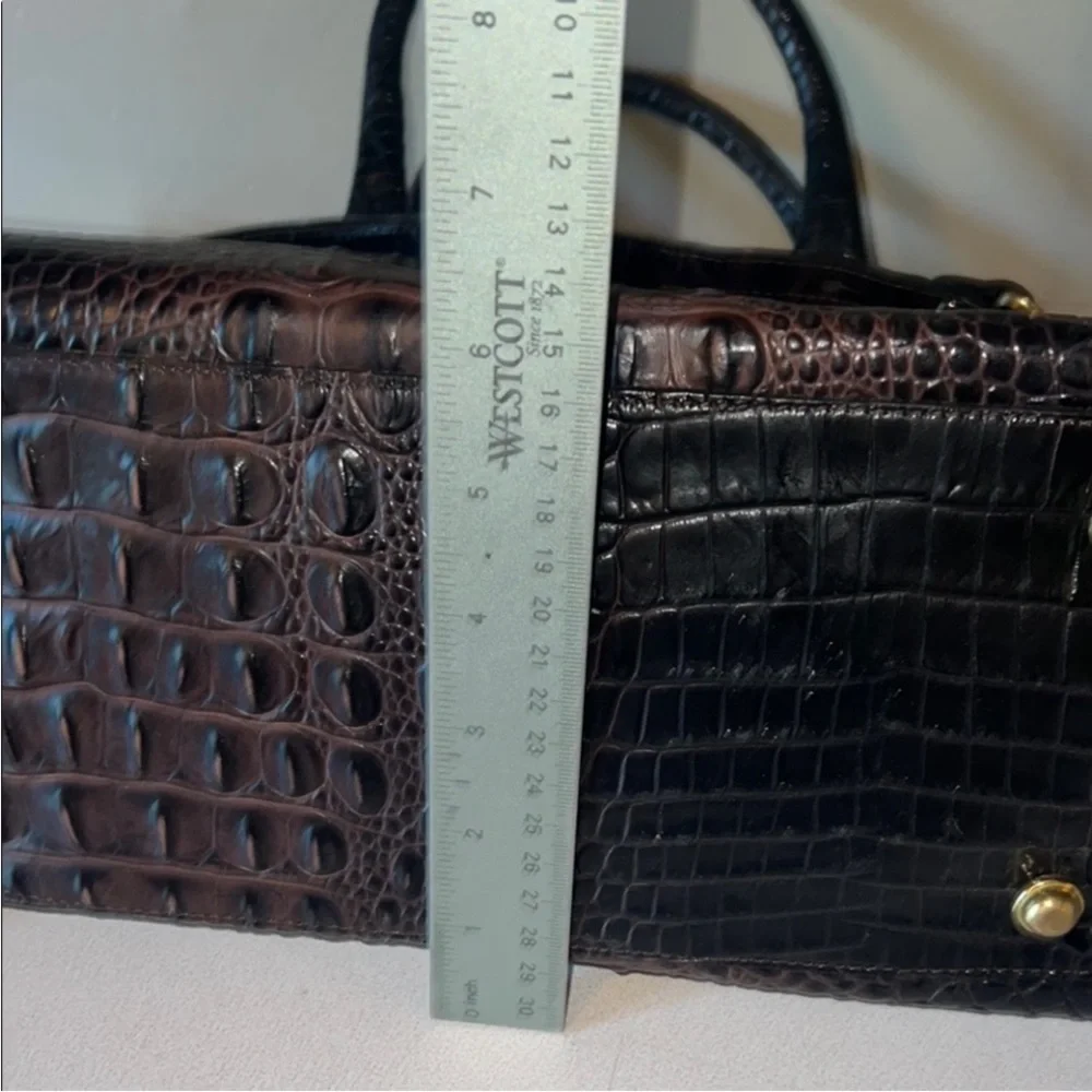 Brahmin Crocodile-Embossed Handbag